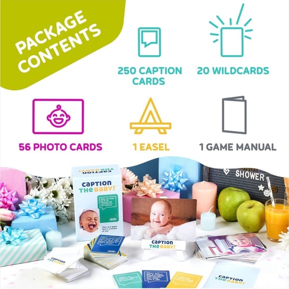 NEW Caption The Baby! Photo Caption Card Game Baby Shower or Gender Reveal Games - Picture 7 of 12